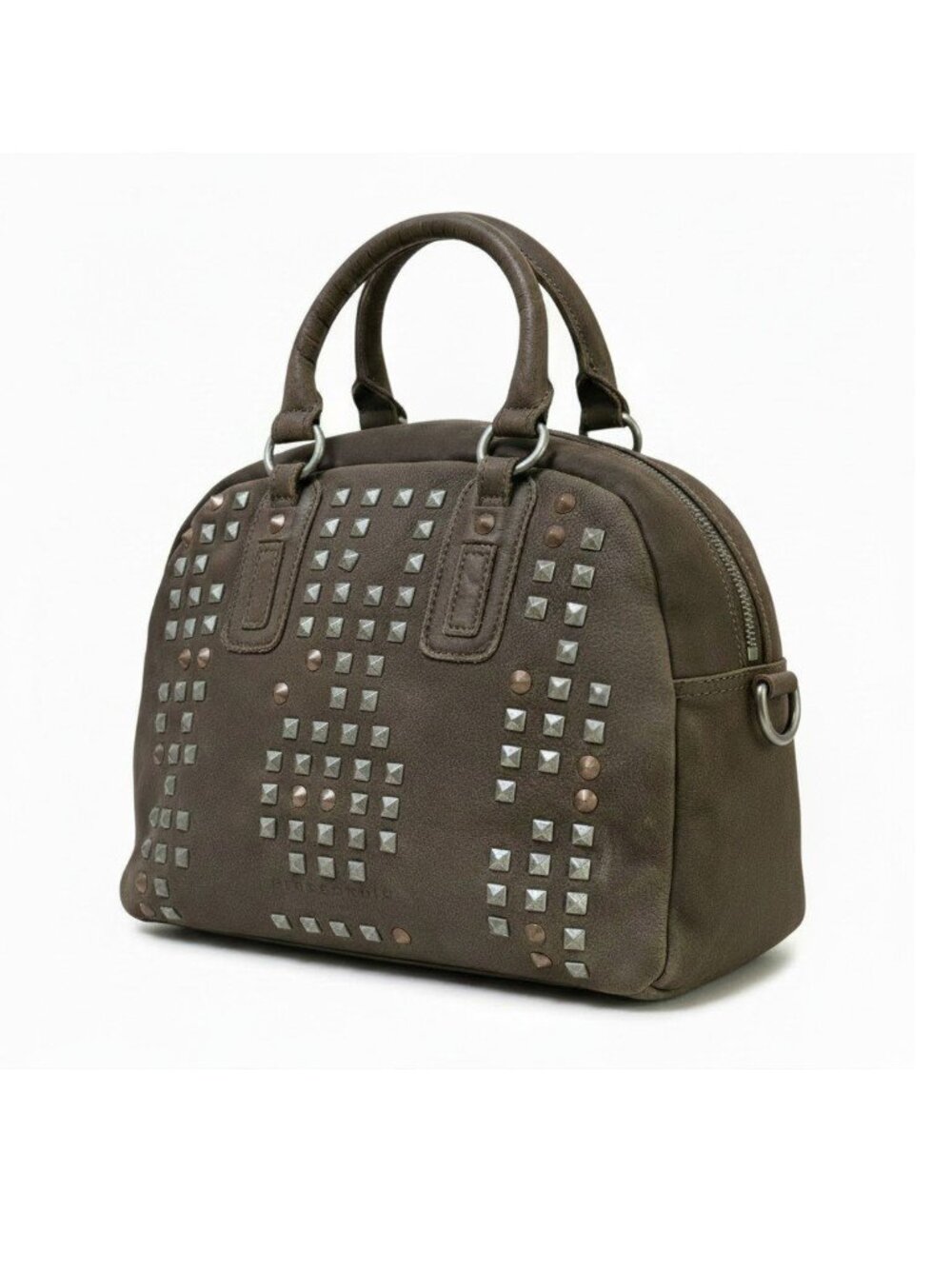 Liebeskind Berlin Felina Waxy Brown Satchel Handbag With Shoulder Strap